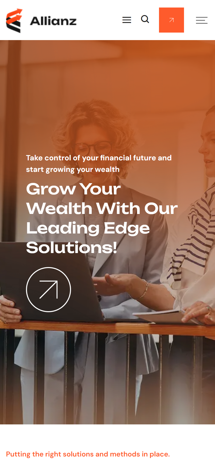 Website Kantor Perencana Keuangan & Investasi Bisnis - Tampilan Mobile