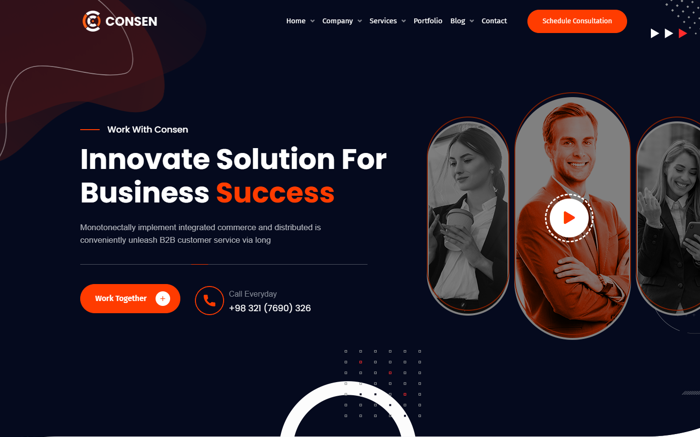 Company Profile Kantor Konsultan Keuangan & Manajemen Bisnis - Tampilan Desktop