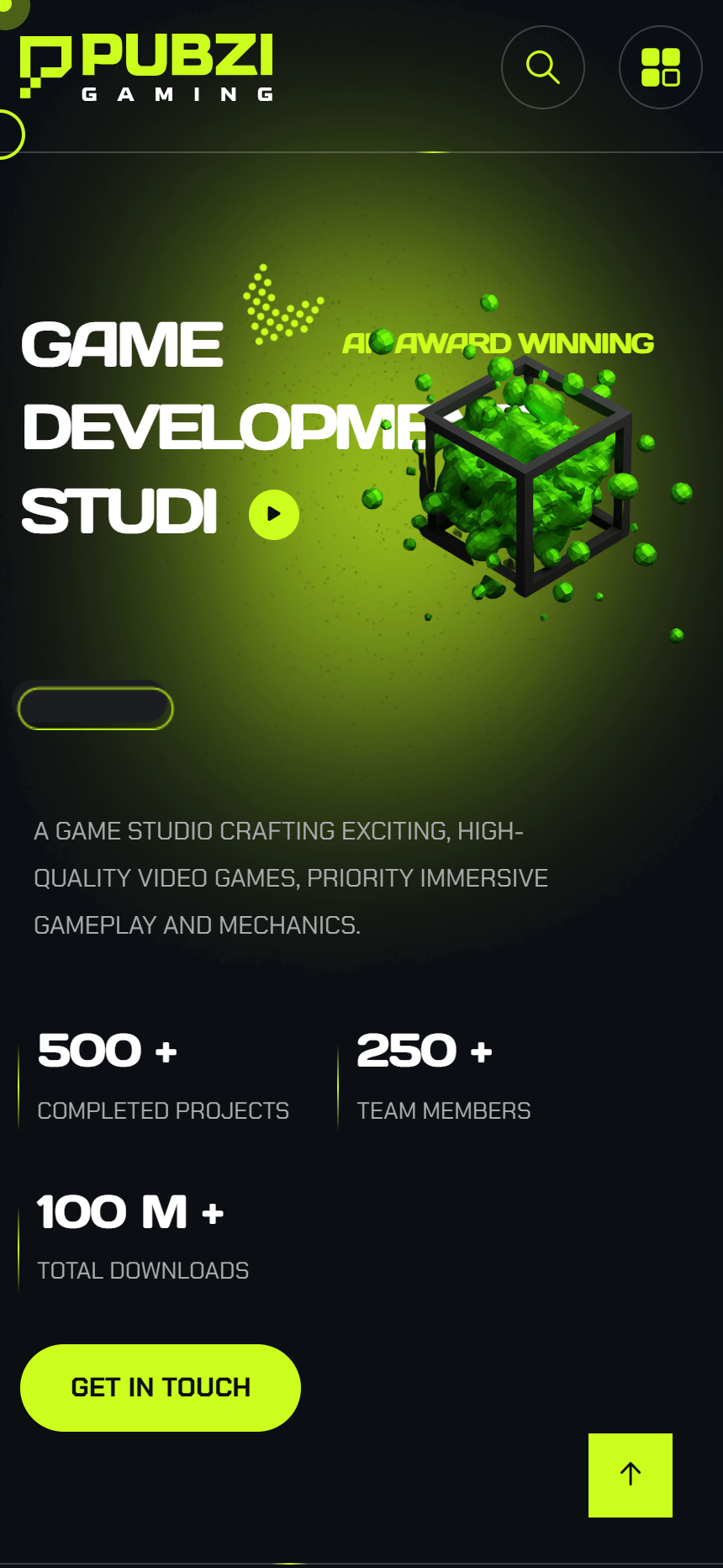 Website Komunitas & Game Dev Studio Esports - Tampilan Mobile