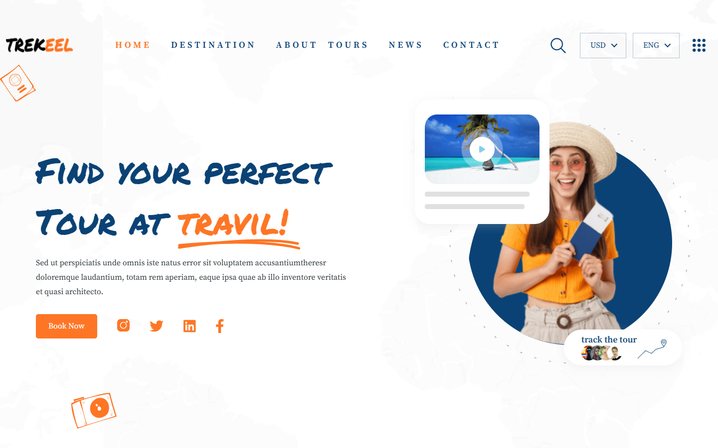 Landing Page Promosi Paket Liburan Eksklusif - Home Adventure Tour