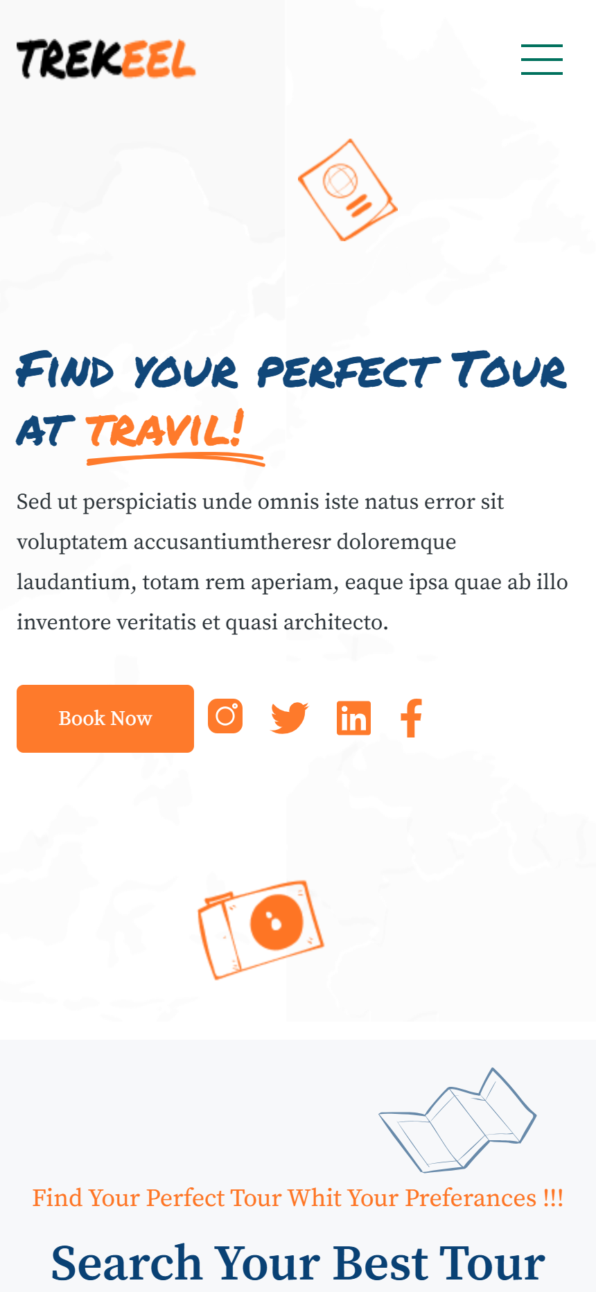 Landing Page Promosi Paket Liburan Eksklusif - Tampilan Mobile